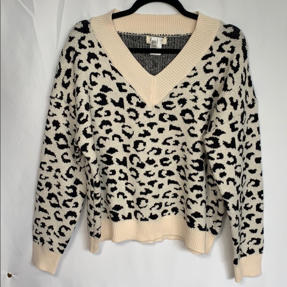 1 left! Ivory leopard sweater